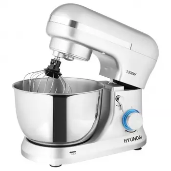 Миксер планетарный Hyundai HYM-S6551 серебристый