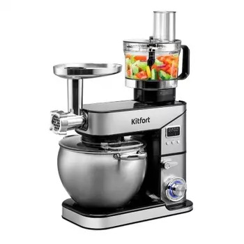 Миксер планетарный Kitfort КТ-3413 2000Вт серебристый/черный