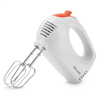 Миксер ручной Maxwell MW-1358 W 300Вт белый/оранжевый