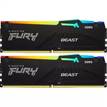 Модуль памяти 64Gb DDR5 (2x32Gb) UDIMM Kingston  FURY Beast Black RGB EXPO, KF560C36BBEAK2-64