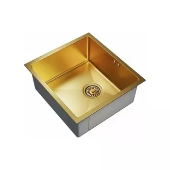 Мойка подст.монтаж 45х42 (3,0) вып 3 1/2 MIXLINE PRO 20см с сифоном (золото) (548566)
