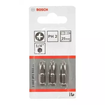Набор бит Bosch Extra-Hart (2607001511) (3пред.) для шуруповертов