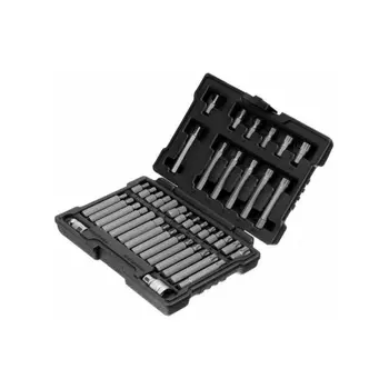 Набор бит HEX, TORX, SPLINE, шестигранный хвостовик 3/8", CrV, 42 шт.// Stels