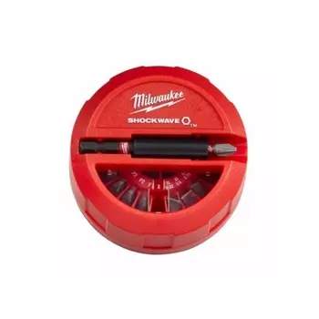 Набор бит Milwaukee Shockwave 15шт в пластиковом кейсе (4932430904)