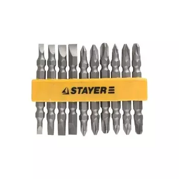 Набор двусторонних бит STAYER 10 шт, (2605-H10)