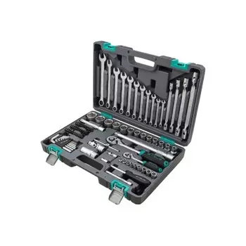 Набор инструментов, 1/2", 1/4", CrV, пластиковый кейс 88 предметов// Stels
