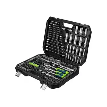 Набор инструментов, 1/2", 3/8", 1/4", пластиковый кейс 215 предм.// MTX