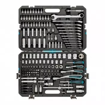 Набор инструментов, 1/2", 3/8", 1/4", CrV, 120 зубьев, 216 предметов// Gross