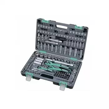 Набор инструментов, 1/4", 3/8", 1/2", Cr-V, S2, усиленный кейс, 151 предмет// Stels