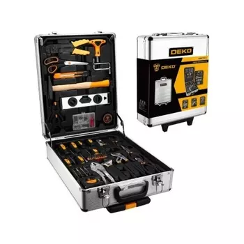 Набор инструментов для дома и авто в чемодане DEKO DKMT187-1 (187 предметов)