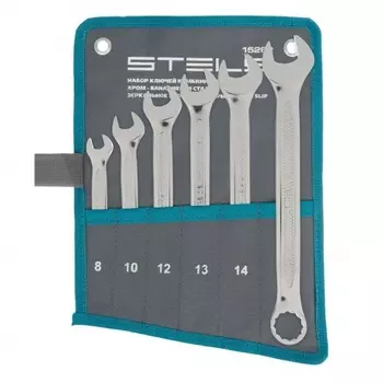 Набор ключей комбинированных 6 шт. 8-17 мм антислип// Stels
