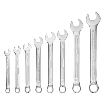 Набор ключей комбинированных 8-19 мм, 8 шт., CrV, холодный штамп// Gross