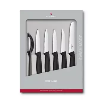 Набор ножей кухонных Victorinox Swiss Classic Kitchen (6.7113.6G) 6 шт черный