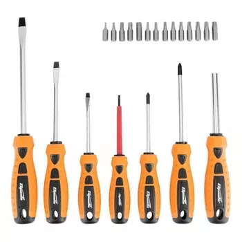 Набор отверток + биты, 21 пред., PH + SL+ Hex + Torx, HCS, 2к рукоятка// Sparta