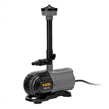 Насос фонтанный FNP31-24, 31 Вт, подъем 2,4 м, 1500 л/ч, колокольчик/2 каскада/гейзер// Denzel