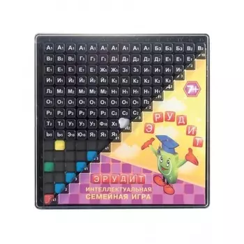 Настольная игра БИПЛАНТ 10011 Эрудит (черные фишки)