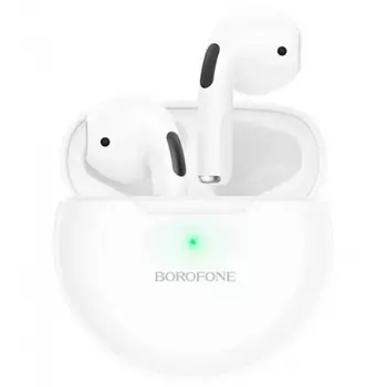 Наушники Borofone с микрофоном (TWS) BE41 Felice, белый (45743)