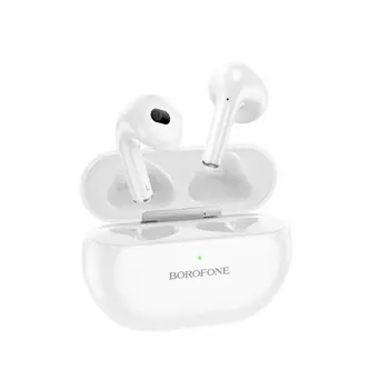 Наушники Borofone с микрофоном (TWS) BW09 Sound, керамический белый (81955)