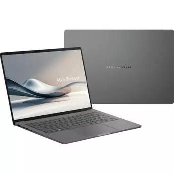 Ноутбук Asus Zenbook 14 UX3407QA-QD267W Snapdragon X X1-26-100 16Gb SSD512Gb Qualcomm Adreno 14" OLED WUXGA (1920x1200) Windows 11 Home grey WiFi BT Cam Bag (90NB1502-M00DN0)