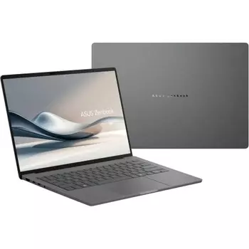 Ноутбук Asus Zenbook 14 UX3407RA-QD038W Snapdragon X Elite X1E-78-100 32Gb SSD1Tb Qualcomm Adreno 14" OLED WUXGA (1920x1200) Windows 11 Home grey WiFi BT Cam Bag (90NB16G2-M00360)