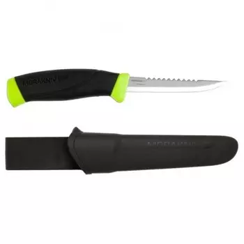 Нож Morakniv Fishing Comfort Serrated Edge, черный/зеленый