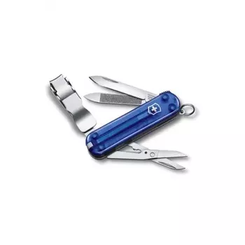Нож Victorinox Classic Nail Clip 580, 65 мм, 8 функций, полупрозрачный синий 0.6463.T2