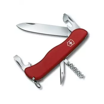Нож Victorinox Picknicker, 111 мм, 11 функций, с фиксатором лезвия, красный
