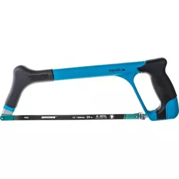 Ножовка по металлу "PIRANHA", 300 мм, трехкомпонентная металлопластиковая рамка Gross