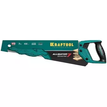 Ножовка универсальная ?Alligator Universal 7?, 450 мм, 7 TPI 3D зуб, KRAFTOOL