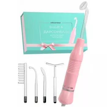 Оборудование для дарсонвальной терапии Gezatone BP-7000 (5 насадок), розовый