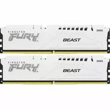 Оперативная память Kingston 32Gb DDR5 (2x16Gb) UDIMM  FURY Beast white XMP