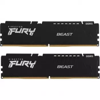 Оперативная память Kingston 32Gb DDR5 (2x16Gb) UDIMM  FURY Beast Black