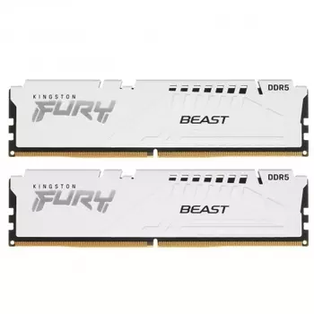Оперативная память Kingston 32Gb DDR5 (2x16Gb) UDIMM  FURY Beast White AMD EXPO