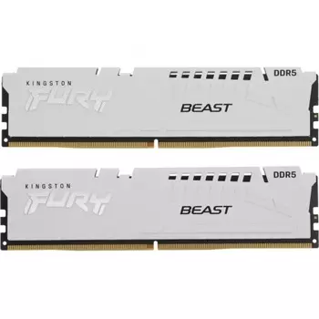 Оперативная память Kingston DDR5 DIMM FURY Beast White 64Gb (kit 2x32Gb), 6400Mhz, [KF564C32BWK2-64] CL32