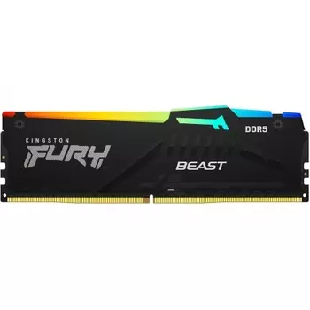 Оперативная память Kingston DDR5 DIMM FURY Beast Black RGB 16Gb, 6000Mhz [KF560C30BBA-16] CL30