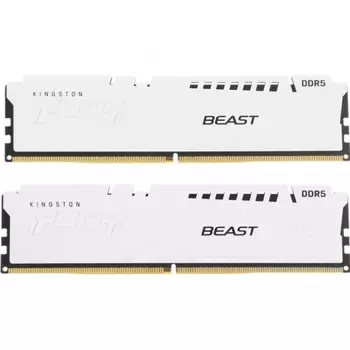 Оперативная память Kingston DDR5 DIMM FURY Beast White 32Gb (kit 2x16Gb), 6000Mhz, [KF560C30BWK2-32] CL30