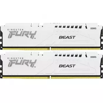 Оперативная память Kingston DDR5 DIMM FURY Beast White 64Gb (kit 2x32Gb), 6000Mhz, [KF560C30BWK2-64] CL30