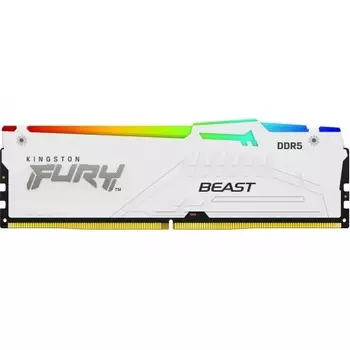 Оперативная память Kingston DDR5 DIMM FURY Beast White RGB 16Gb, 5600Mhz, [KF556C40BWA-16] CL40