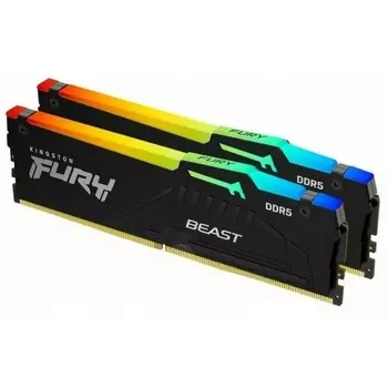 Оперативная память Kingston Fury Beast Black RGB Expo DDR5 DIMM 5600Mhz CL36 - 16Gb Kit (2x8Gb) KF556C36BBEAK2-16