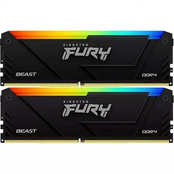 Оперативная память Kingston Fury Beast Black RGB PnP 16GB DDR4 (KF426C16BB2AK2/16)