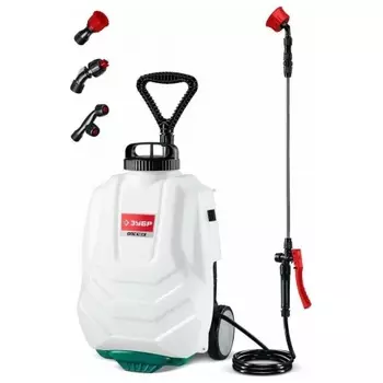 Опрыскиватель аккумуляторный ЗУБР 16 л, колеса, (ОПС-16К)