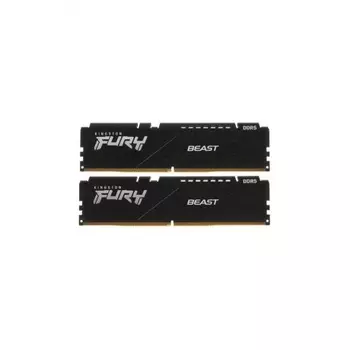 Память оперативная DDR5 Kingston FURY Beast Black CL40 16Gb PC44800, 5600Mhz, (KF556C40BBK2-16)