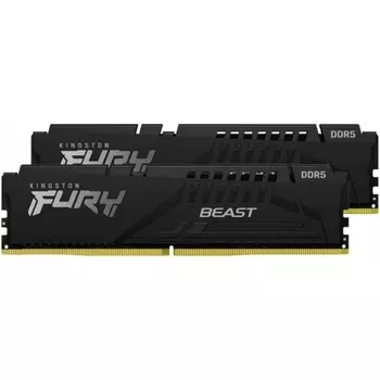 Память оперативная DDR5 Kingston FURY Beast Black XMP CL40 64Gb PC44800, 5600Mhz (KF556C40BBK2-64)