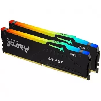 Память оперативная Kingston 16GB DDR5 6000 DIMM FURY Beast RGB EXPO (KF560C36BBEAK2-16)