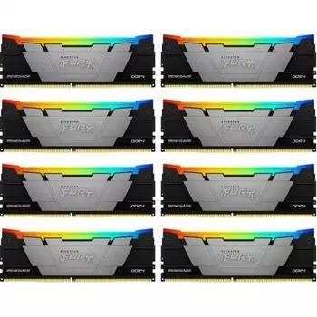 Память оперативная Kingston 256GB 3200MT/s DDR4 KF432C16RB2AK8/256 CL16 DIMM (Kit of 8) FURY Renegade RGB