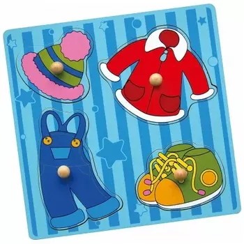 Пазл VIGA. 59515 "Одежда"(дерево) (22*2.5*22)