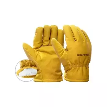 Перчатки KRAFTOOL EXTREM Winter, XL (10) утеплённые кожаные рабочие (1137-XL)