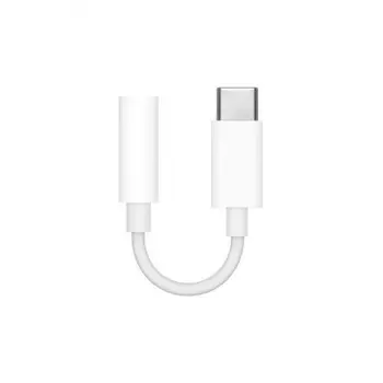 Переходник Apple MU7E2ZM/A mini-Jack 3.5 (m) USB Type-C (m) белый