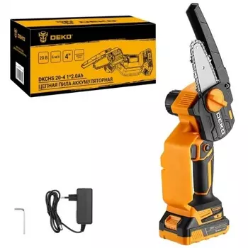 Пила цепная аккумуляторная DEKO DKCHS 20-4, 20В, 1x2.0Ач 063-4480