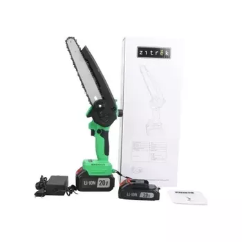 Пила цепная аккумуляторная Zitrek GreenSaw 20 Extra power (20В, 4,0Ач Li-ion аккум. 1шт, ЗУ)
